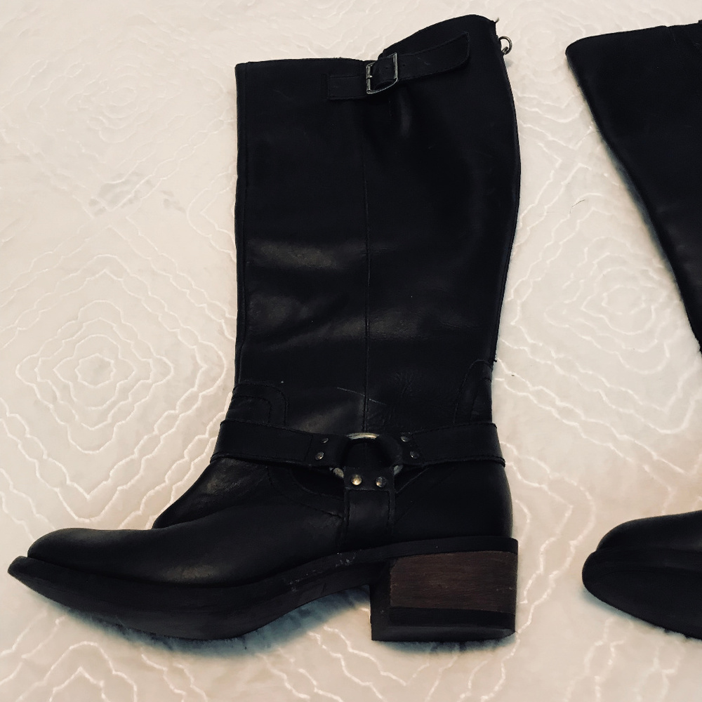 Gabriella Rocha Black Harness Boots Size 8